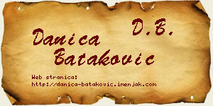 Danica Bataković vizit kartica